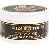 Nubian Heritage Shea Butter Infused With Black Soap Extract, Oats and Aloe 4 oz
