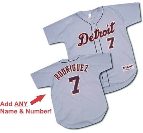 Personalized Detroit Tigers Authentic Road Jersey - Size 44 (Adult Large)