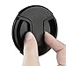 uxcell Univeral 77mm Center Pinch Front Lens Cap for DSLR Camera
