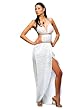 Sexy Grecian Goddess Costume White Dress Movie 300 Halloween Costume Queen Gorgo Princess Costume