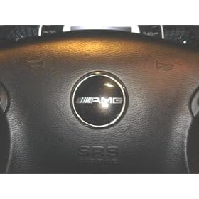 Mercedes Benz AMG Steering Wheel Emblem Black