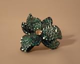 Turquoise Sequin Flower Ring