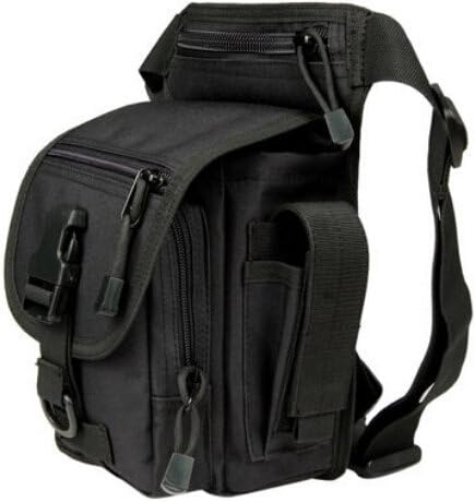 Petty Cabin 51783 Unisex Outdoor Motor Multifunctional Waist Bag Airsoft Tactical Leg Utility Pouch Bag Cross Over Leg Rig Versipack (Black)
