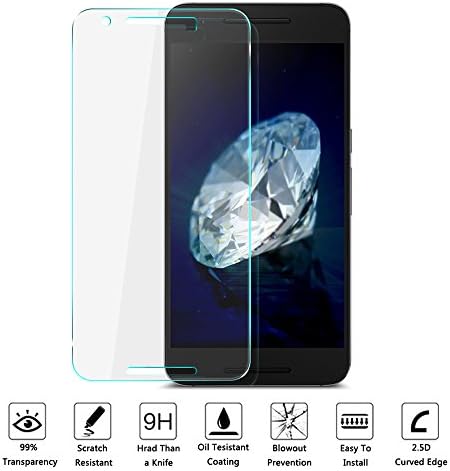 Google Nexus 6/6P Screen Protector, FIVEFISH Tempered Glass Screen Protector 2.5D Ultra Clear 9H Bubble Free Screen Protector for Nexus 6/6P (Nexus 6p HD Clear)