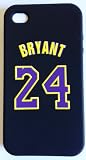 Apple Iphone 4 Black Los Angeles Lakers Kobe Bryant #24 Design Silicone Skin Rubber Soft Case Cover