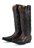 Lane Boots Margaret in Black / Brown Leather Fashion Cowgirl Boots