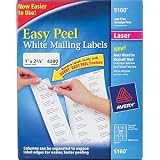 Avery Easy Peel White Address Labels for Laser Printers 5160, 1