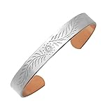 Arthriton Silver Plated Copper Bracelet Health Band For Rheumatism & Arthritis 9.5mm Wide - Three Size Options: ML Fits Wrist Up To 22cm