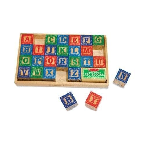Melissa & Doug Classic Wooden ABC Blocks