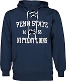 Penn State Nittany Lions Navy Lincoln Lace Neck Hooded Sweatshirt