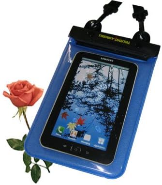 TrendyDigital WaterGuard Plus Waterproof Case with Padding, Detachable Strap for Samsung Galaxy Tab, Blue