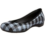 crocs Women's Plaid Lily Lumberjack Flat,Black/White,5 M US
