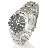 Seiko Wrist Watches-Seiko 5 SNK605K1 Automatic Mechanical Self-Winding Black Dial Date Day Stainless Steel Case Water Resistance Men's Watch
