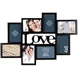 Gallery Solutions Black 3D Love Collage Frame with 8 Openings