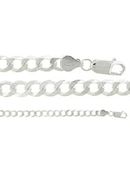 Sterling Silver Cuban Solid High Polish Link Lobster Clasp Chain Necklace 3.7MM 24"