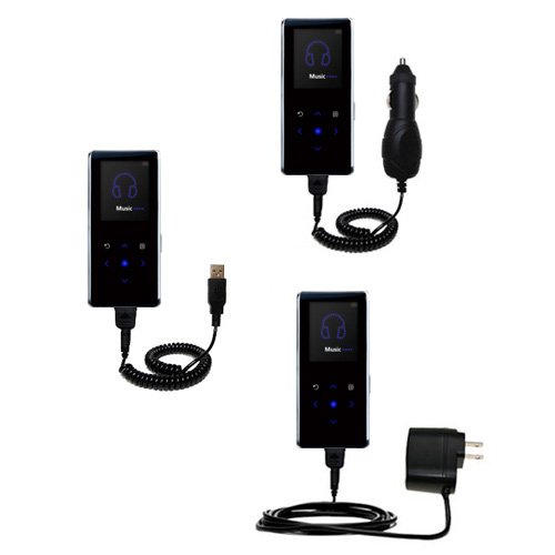 Deluxe Kit for the Samsung Yepp K3 includes a USB cable with Car and Wall Charger - Gomadic Brand w/ TipExchange Technology