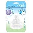 Momo Baby Wide Neck X-Cut Silicone Nipples - 2-Pack