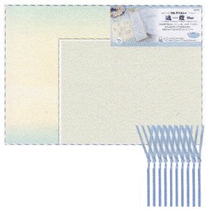 【クリックで詳細表示】和紙 席次表セット B4 ※遠霞 ブルー(表紙無地)