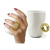 INVOTIS Kaffeebecher mit Swarovski Kristall 2 CARAT CUP gold