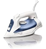 Rowenta DW2070 Effective Comfort 1600-Watt Steam Iron Stainless Steel Soleplate with Auto-Off, 300-Hole, Blue