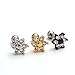 2 Pieces 16g 8mm Zircon Flower Ear Cartilage Helix Studs Earrings Auricle Piercings 16 Gauges 1/4