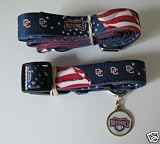 Washington Nationals Pet Set Dog Leash Collar ID Tag MEDIUM