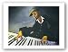 Piano Man II (mini) by Justin Bua 7.75"x10" Art Print Poster African-American