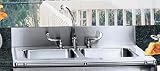Elkay 3626EGDB Elite Gourmet Double Bowl Kitchen Sink w/Bullnose Front - Stainless Steel (Pictured w/Optional Backsplash, Faucet, Towel Bar and Front Panel - Not Included)