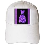 Purple and blue flowered dress on black background with damask ribbons - Youth Baseball Cap
