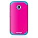 Fosmon HYBO-DUOC Slim Fit Dual-Layer Hybrid Case for Motorola Moto E (1st Gen, 2014) (Blue/Pink)