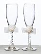 Coastal Sands Beach Wedding Toasting Champagne Glasses