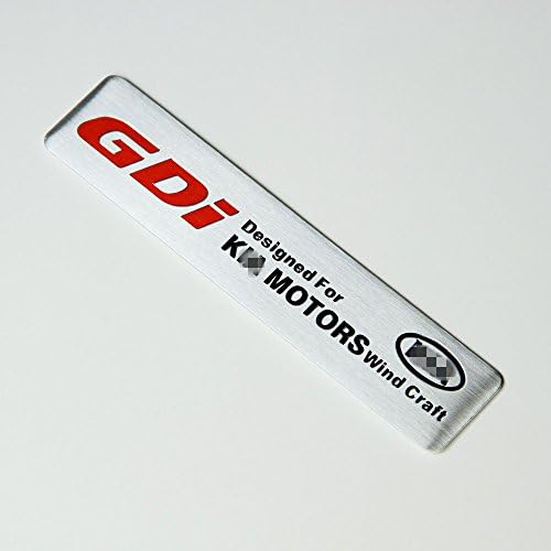 Coolar Brushed Aluminum Car Sticker Decals for GDi Kia K3K4K5
