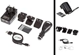 Worldwide Travel Charging Kit with Emergency Battery for HTC Sensation XE, including 1.8 Metre Retractable USB Cable