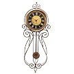 Wrought Iron Scrollwork Wall Clock