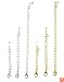 Necklace Bracelet Extender Set - Gold Tone & Silver Tone - 6 Pcs in Total