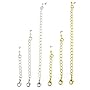 Necklace Bracelet Extender Set ~ 1", 2" and 4" in Gold and Silver Tone - 6 Pcs Total