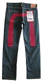 NEW $495 Evisu Genes Jeans Daicock Embroidered RED 38
