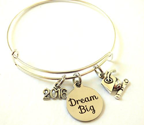 Dream Big 2016 Graduation Adjustable Bangle Bracelet