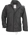 Fieldjacket US-Parka/M65-Style mit geknöpften Futter schwarz, deutsche Größen