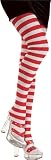 Adult Red/White Striped Tights