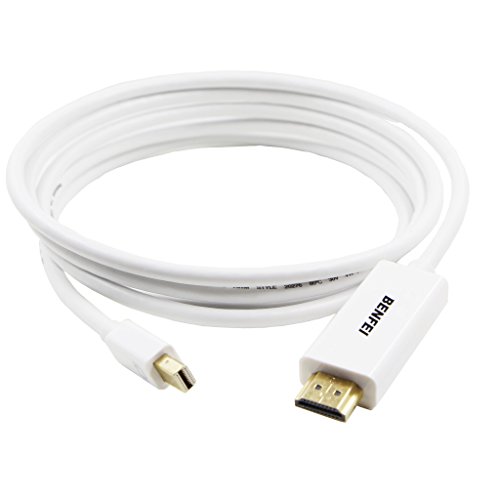 Benfei Mini Displayport(Thunderbolt) to HDMI 6 Feet Cable with Audio, Mini DP(Display Port) to HDMI Converter(Adapter) Gold-Plated Cord for MacBook, iMac(LG51) Macbook Pro Surface Pro Dock
