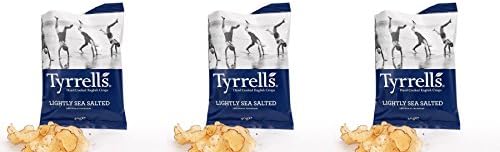 (3 PACK) - Tyrrells Lightly Sea Salted Potato Chips | 40 x 24g x | 3 PACK - SUPER SAVER - SAVE MONEY