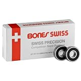 Bones Swiss Bearings Quantity 16 Pack Size 7mm Quad, Derby, Roller Skate