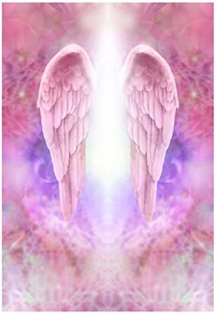 LDJ Beautiful Pair Of Angel Wings With White Light Flowing Down Double Sided Decorative Flags 100% Polyester And Waterproof Fade And Mildew Resistant Custom Garden Flags 28X40 Inch Banner Home Flags