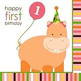 Creative Converting Sweet at One Girls Lunch Napkins, 16 Per Package