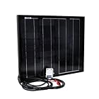 Instapark® NEW All Black 30W Mono-crystalline Solar Panel With a 12V solar charge controller
