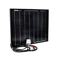 Instapark® NEW All Black 30W Mono-crystalline Solar Panel With a 12V solar charge controller