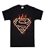 Search : Superman - Flame Logo Black T-Shirt for men