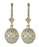 Black Hills Gold Ball Leverback Earrings