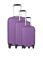 Platinium Set de 3 trolleys rígidos Brent (Morado)